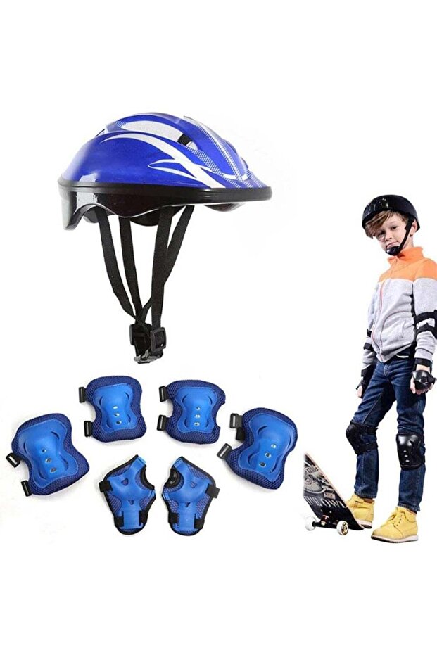 Kids Bike Helmet with Full Protective Pad Set, Knee Elbow and Wrist Guards, Comfortable Adjustable S