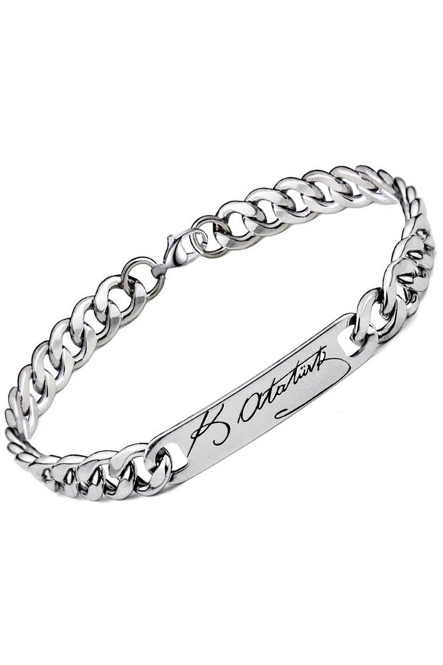 K. Ataturk Signed Unisex Women's Men's Stainless Steel Bracelet Scb90