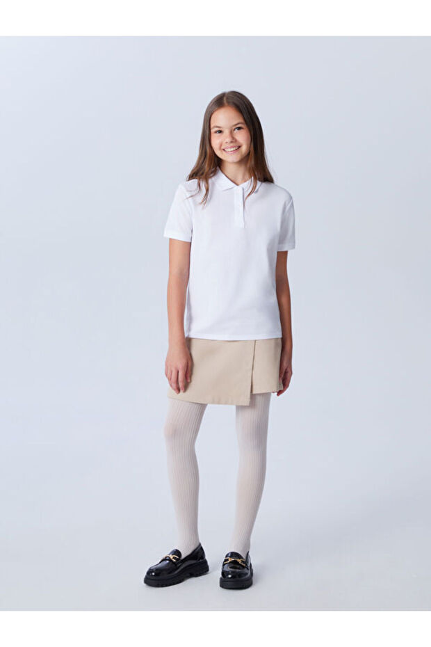 Timeless Clothing & Timeless Choices Devrik Roba Collar Plain Short Sleeve Girls' T-Shirt 2-Pack