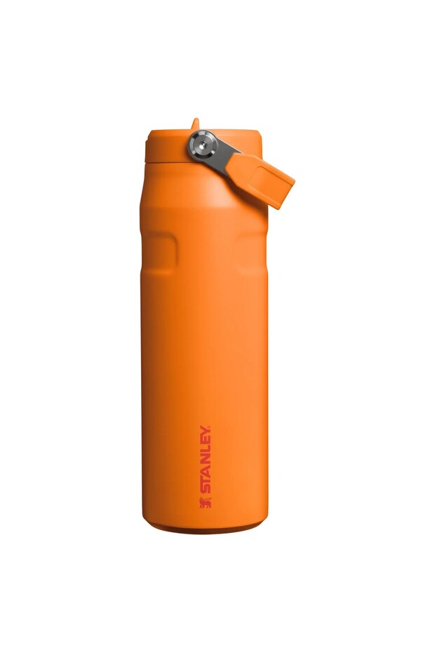 The Iceflow Bottle Flip Straw Thermos with Straw 2.0 0.7 L - (24 oz) Goldenrod Coral