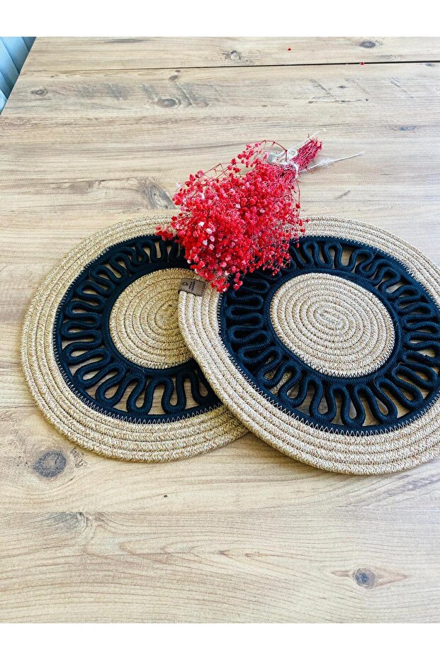 Presentation Plate Mat Jute Placemat American Service Set of 2