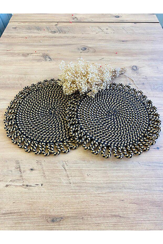 Presentation Plate Mat Jute Placemat American Service Set of 2