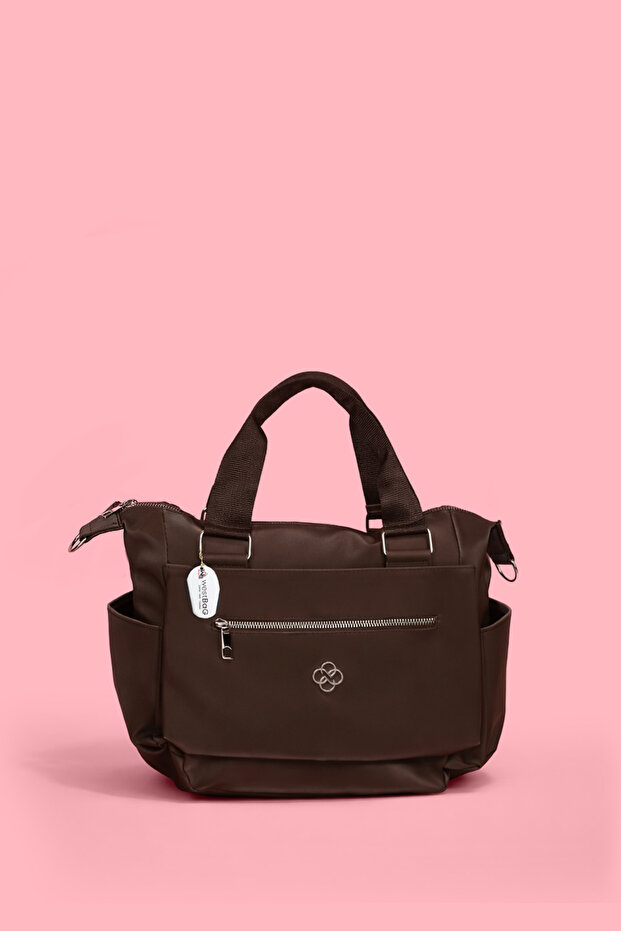 Women's Satin Leather Zippered Shoulder Bag