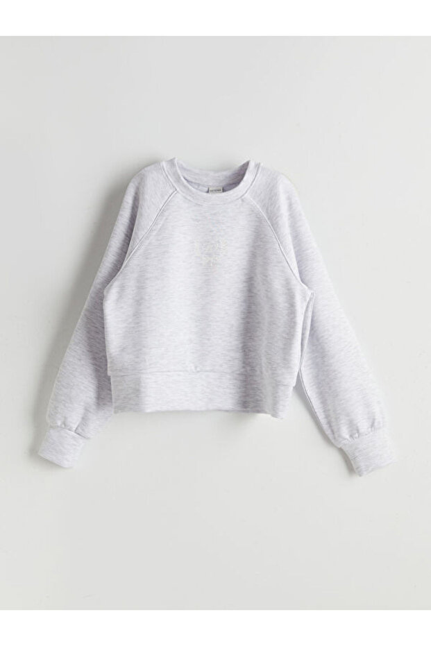 Rmz Gi̇yi̇m Farkiyla Zero Roba Collar Printed Girls' Sweatshirt