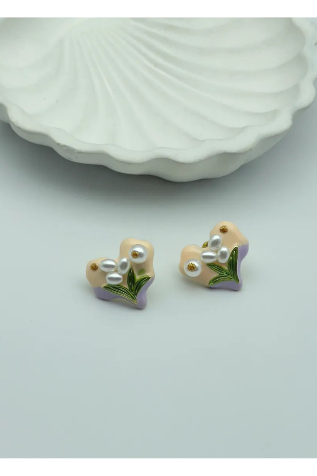 Vip pearl detail colorful earrings - 25-vip75