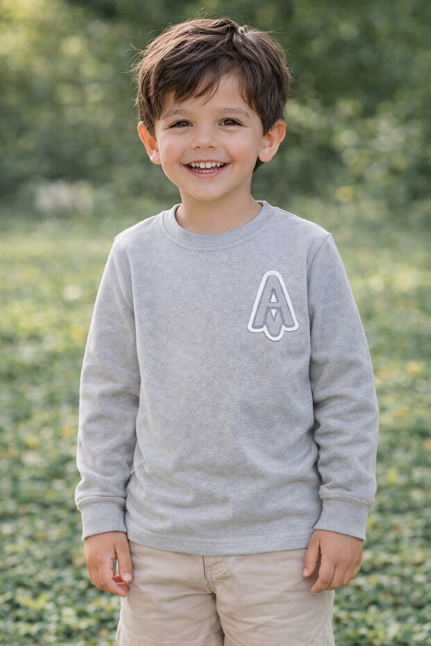 Boy's Jacquard Knitted Sweatshirt