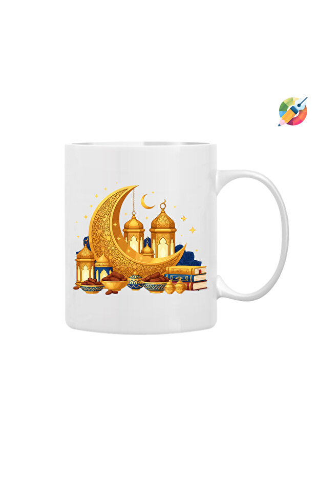كوب بتصميم خاص لعيد رمضان - كوب بورسلين هدية لعيد رمضان