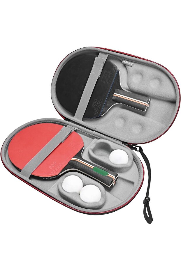 Carrying Case for Ping Pong Paddles/Table Tennis Paddles, Fits for 2 Paddles and 4 Balls (Cas