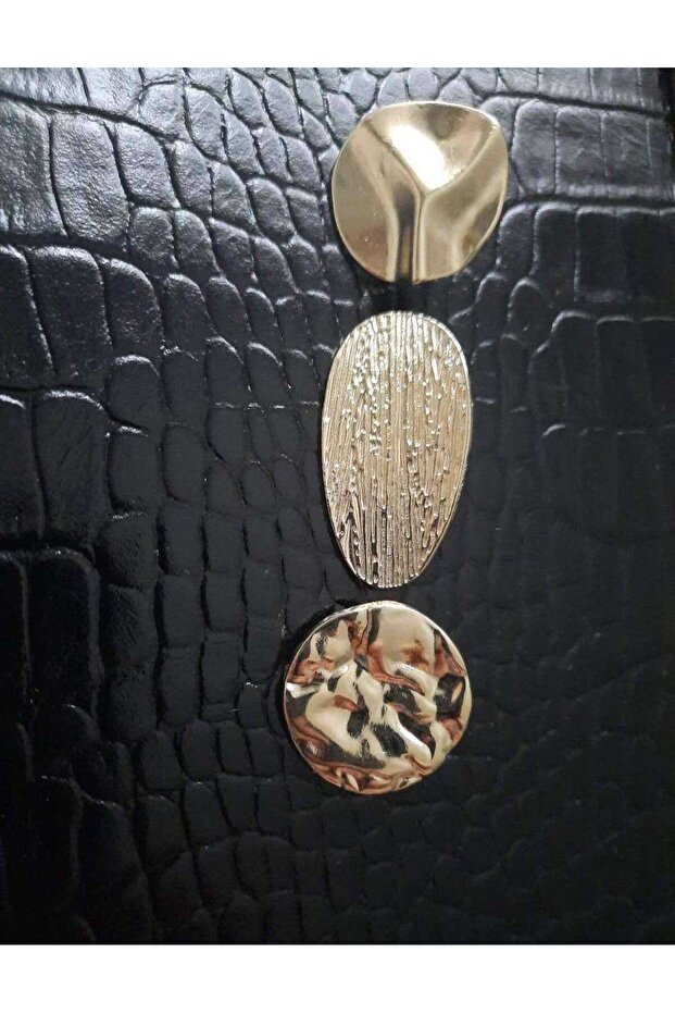 زر زارا مقاس 4 سم و 2.5 مطلي بالذهب، عبوة واحدة تحتوي على 3 قطع