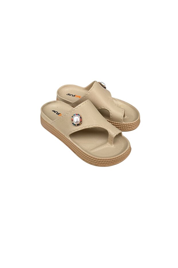 Akınalbella Women's Light Sole Eva Flip-Flops Beach Pool Daily Slippers