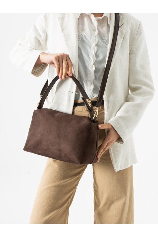Strada Brown Suede Women's Bag