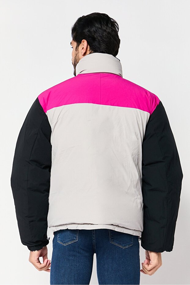 جاكيت رجالي مطبوع قابل للعكس، متعدد الألوان - 6