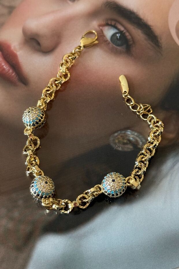 Xuping zircon stone ball evil eye amulet