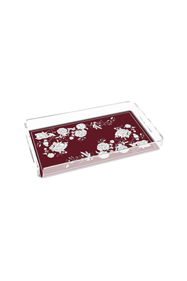 Rose Glow Burgundy 40X20 Plexiglass Tray