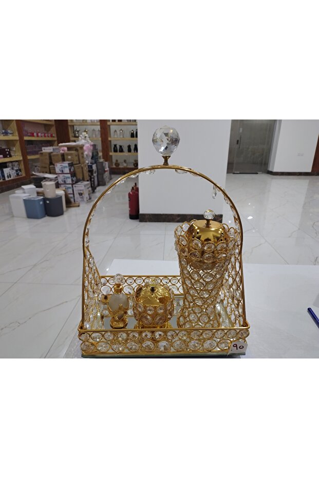 طقم مبخرة مذهب فاخر