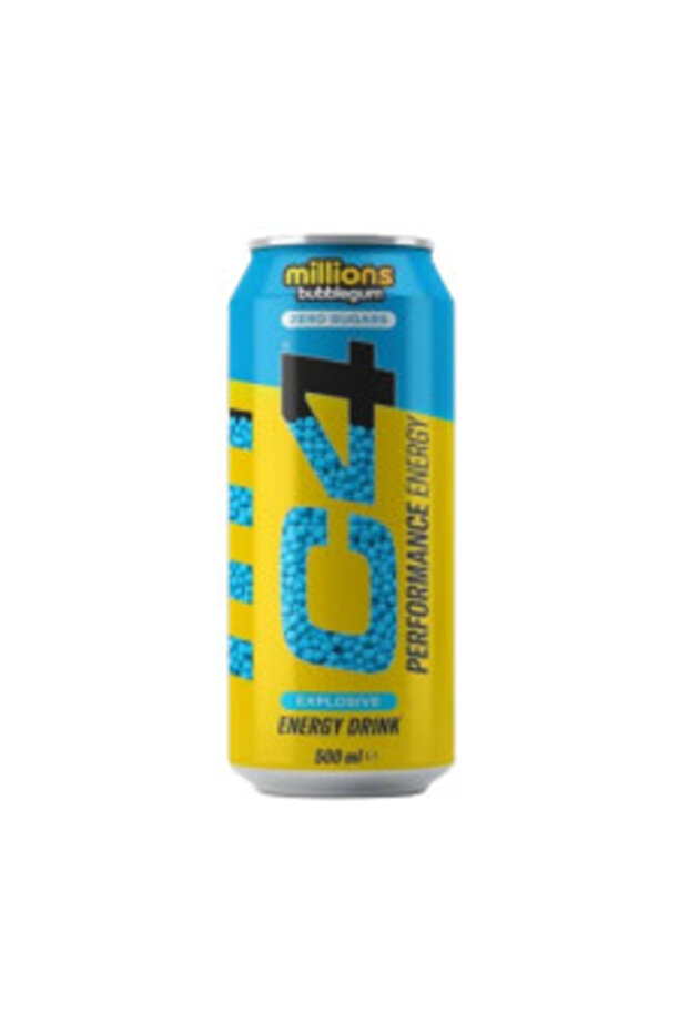 Energy Drink 16oz – Millions Bubblegum High-Impact Zero Sugar Energy Boost for Focus & Endurance