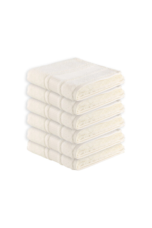 Colourist 50X90 cm Hand-Face Towel Set of 6 Cream