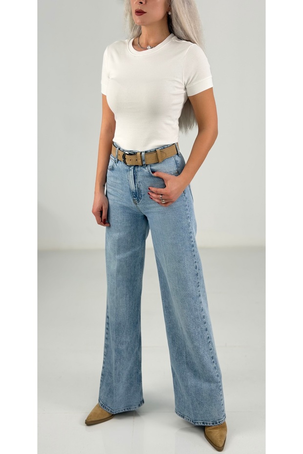 Beyaz Fit Basic Modal T-Shirt - 2