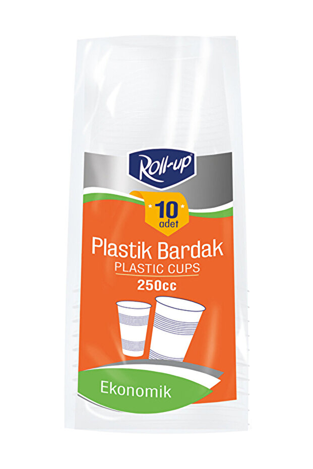 3 قطع أكواب بلاستيكية 250 سي سي 10 قطع - 1
