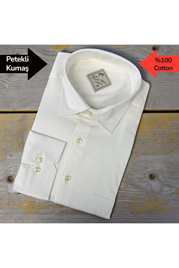 Cotton Long Sleeve Single Pocket Shirt (Regular Fit)