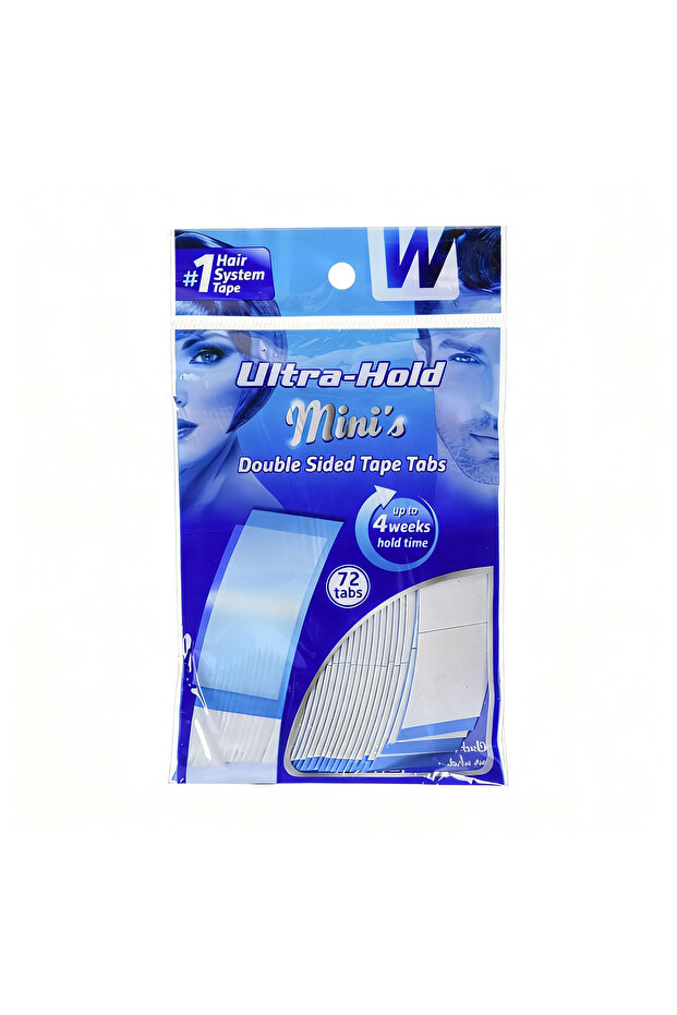 "Lace Front Support" Double Sided Tapes Stickers Adhesive for Hair -blue 72 Tabs Mini