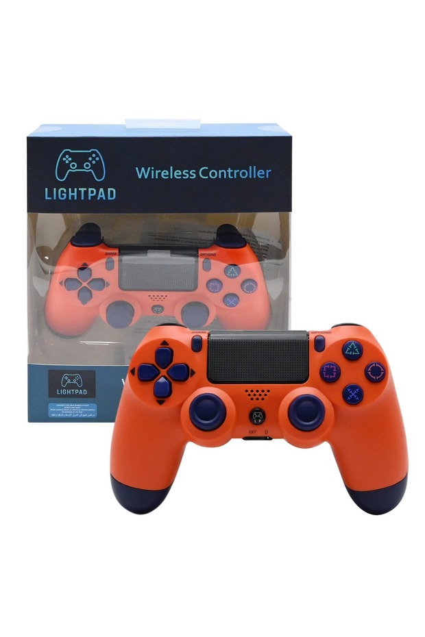 وحدة تحكم لاسلكية LIGHTPAD، عصا تحكم لجهاز بلاي ستيشن 4 والكمبيوتر الشخصي (برتقالي)