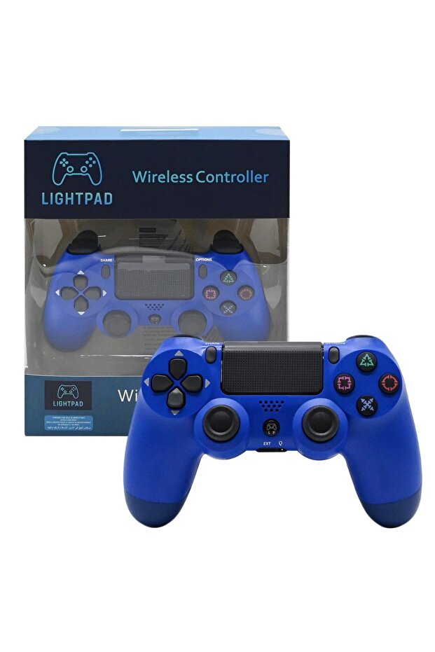 وحدة تحكم لاسلكية LIGHTPAD، عصا تحكم لجهاز بلاي ستيشن 4 والكمبيوتر الشخصي (أزرق)