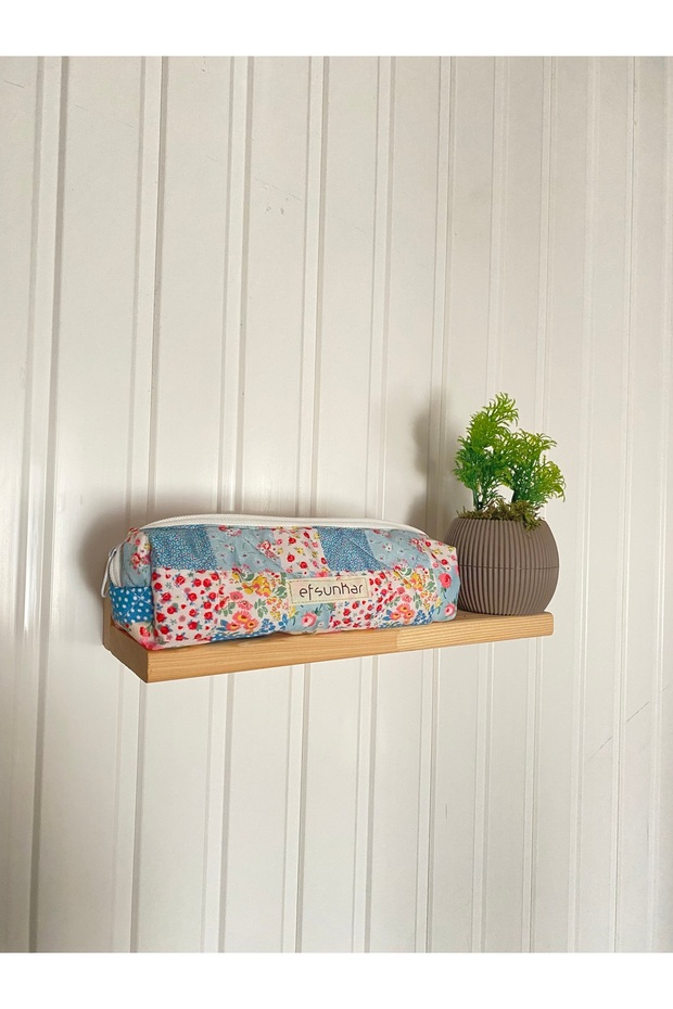 Patchwork çiçekler kapitone kalemlik - 1