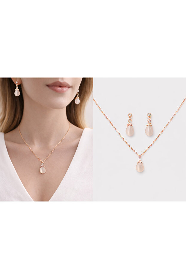 Kolye küpe seti ( taşlı) - 3