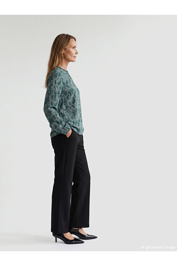 طاقم الرقبة منقوشة بلوزة - 2