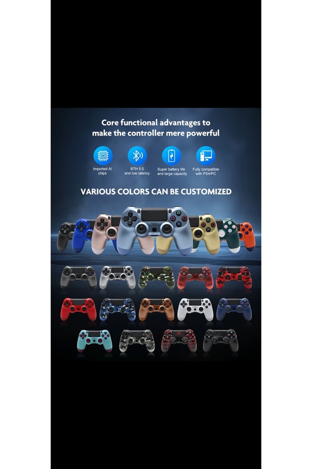 وحدة تحكم لاسلكية، عصا تحكم لجهاز بلاي ستيشن 4 والكمبيوتر الشخصي (فضي) - 3