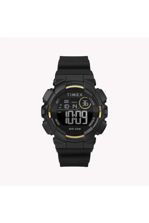 Unisex Black Silicone Watch, Digital Dial | Tw5m23600