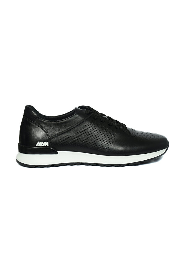 M3045 Black Genuine Leather Casual Shoes