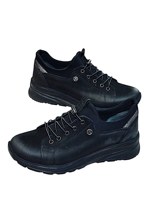 Oily Nubuck Leather Stretch Elastic Full Orthopedic Daily Women's Shoes