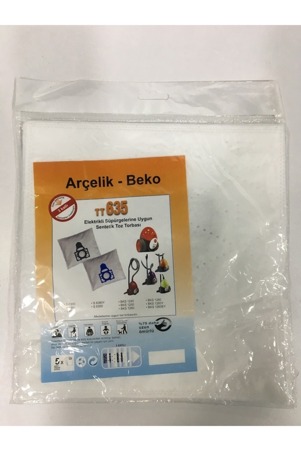 Arçelik S 6255 B Vacuum Cleaner Cloth Dust Bag (20 Pieces)