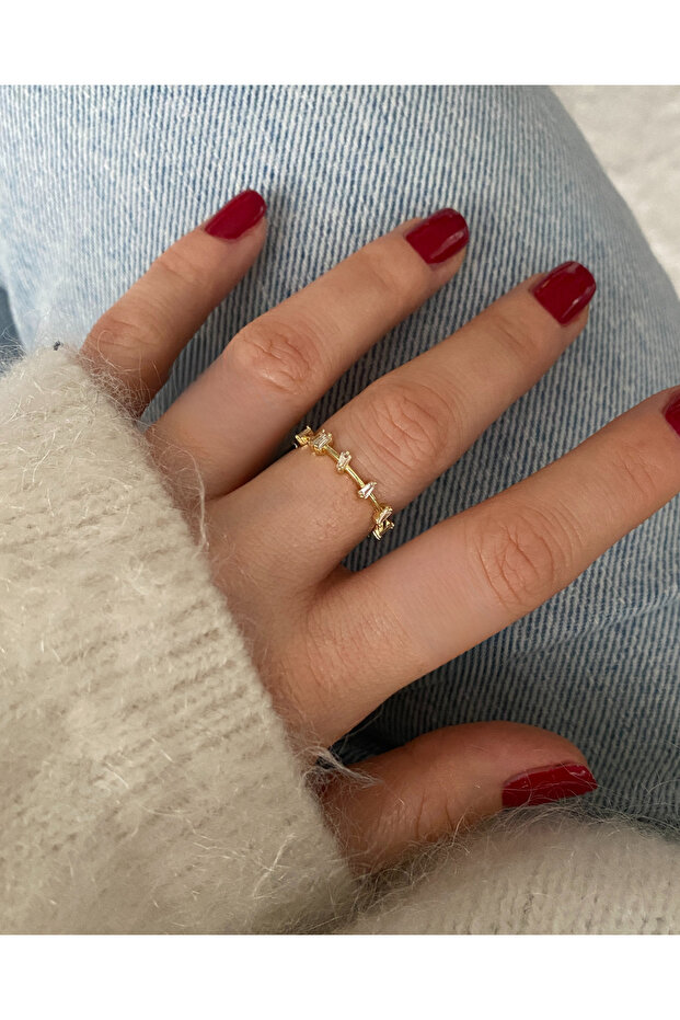 Limited Edition - Minimal Zircon Stone Bottom Adjustable Women's Ring
