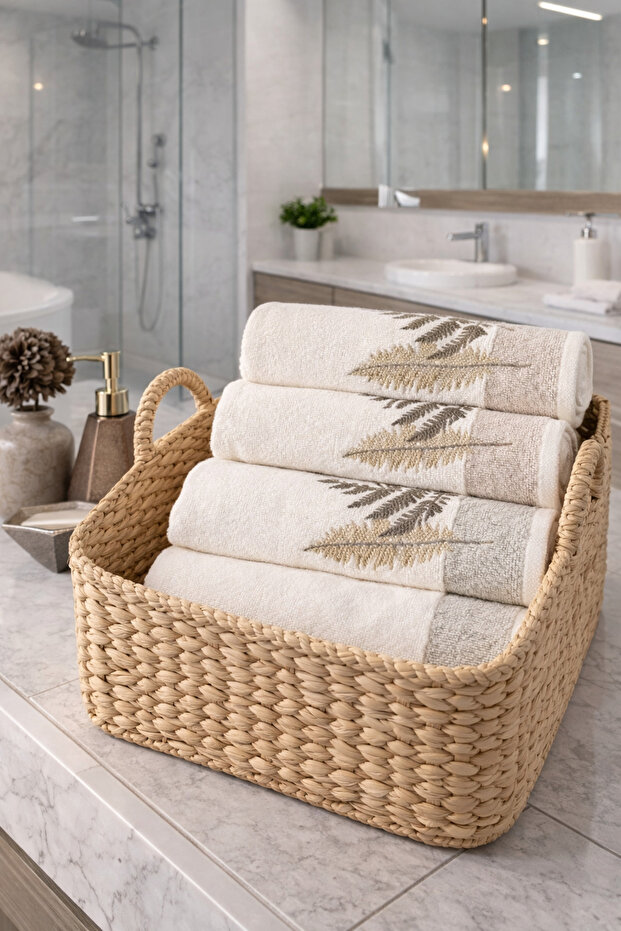 Cotton Bliss Boxed 4-Piece Hand and Face Towel 50x90 cm
