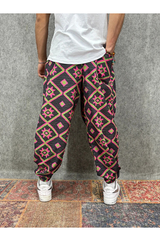 Patterned Shalwar with Elastic Waist - 2