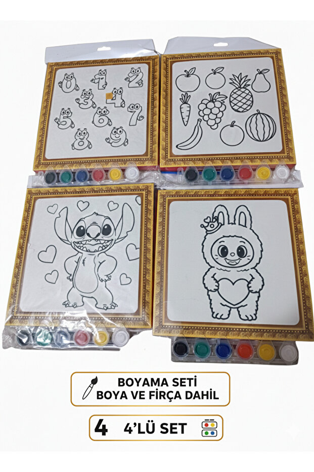 Boyama Seti Boya ve Fırça Dahil Set - 1