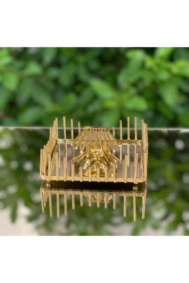 Luxury Napket Holder/Gold-Silver Color/Decorative Tabletop Napket Holder