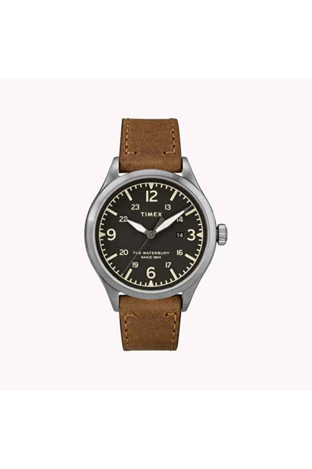 Unisex Leather Watch, Black Dial | Tw2r71200
