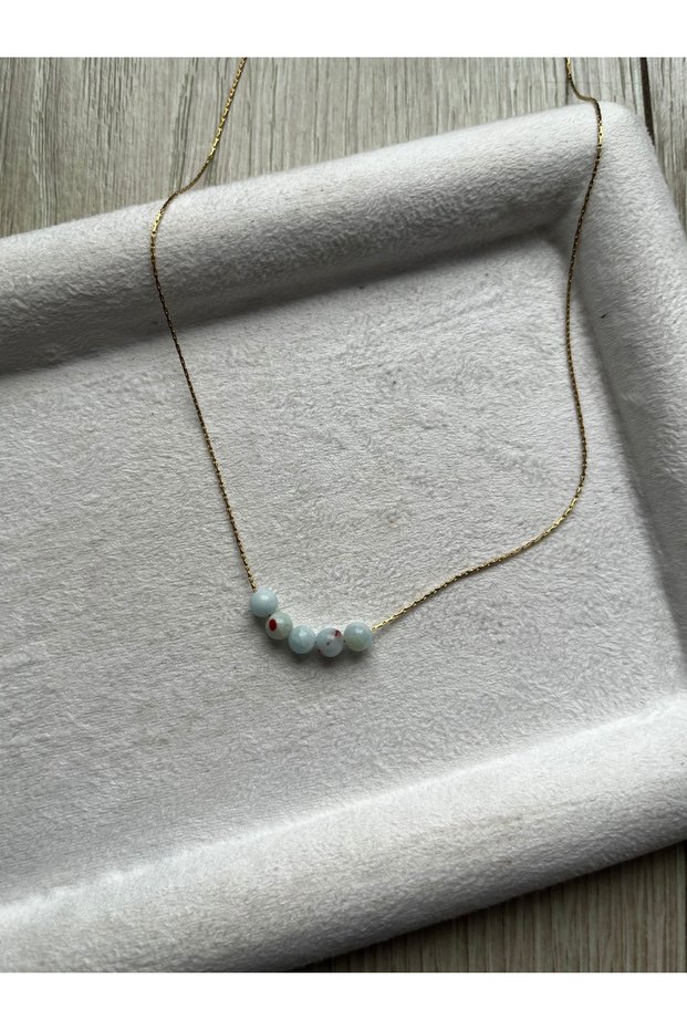 Minimal Varisit Stone Steel Necklace Handmade