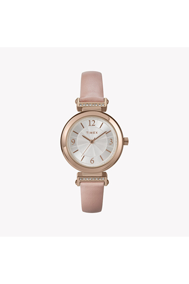 Women's Rose Gold, Pink Leather | Tw2w96300