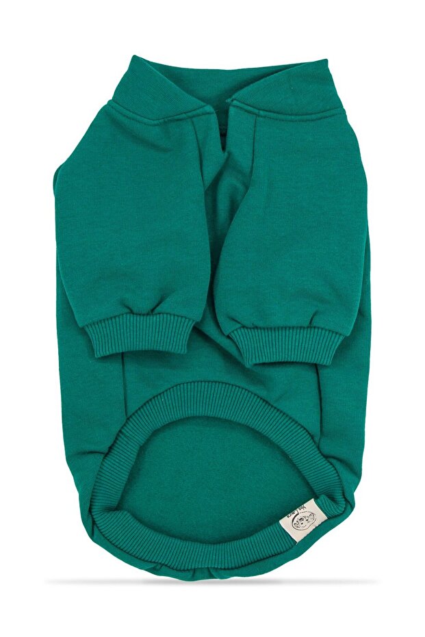 Green hoodless sweatshirt