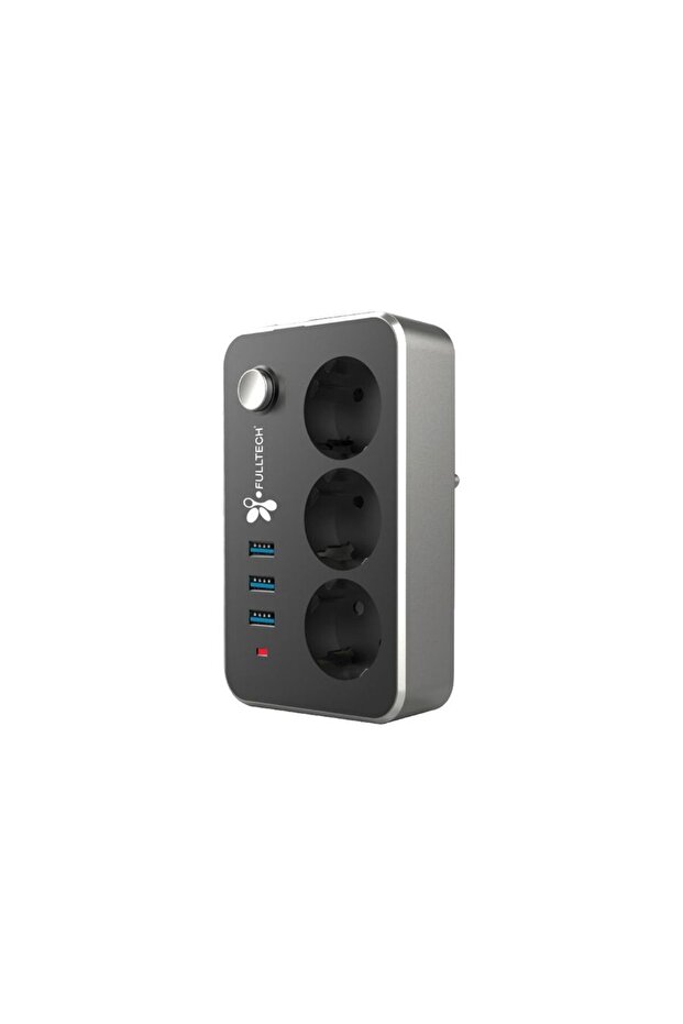 3Usb 3Plug Switched Surge Protected Device with 2Mt Cable for Office Home Office Appliances