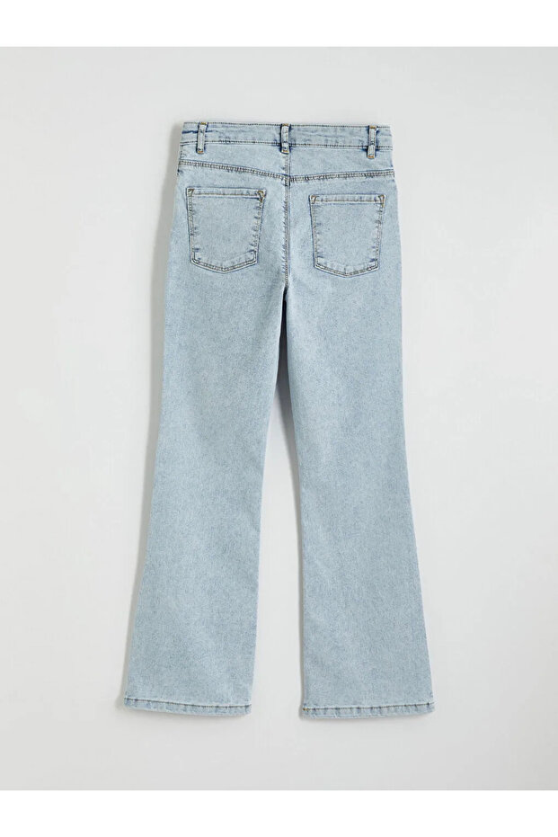 Blue Flared Girls' Jean Pants