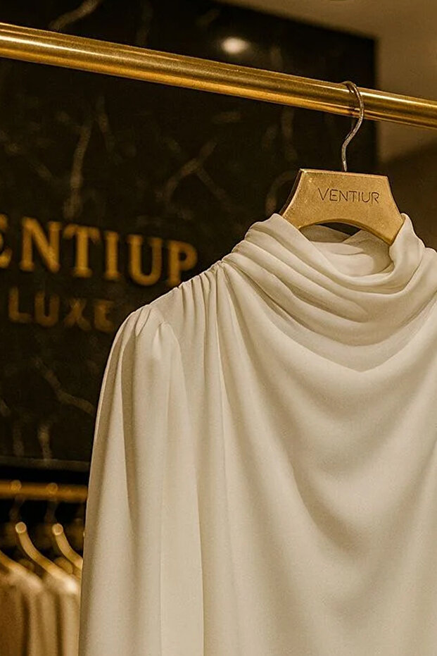 Ivory Grace Drapeli Yaka Bluz - 2