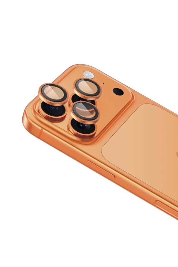 حماية كاميرا ياقوت للايفون 17 برو اللون البرتقالي - 1