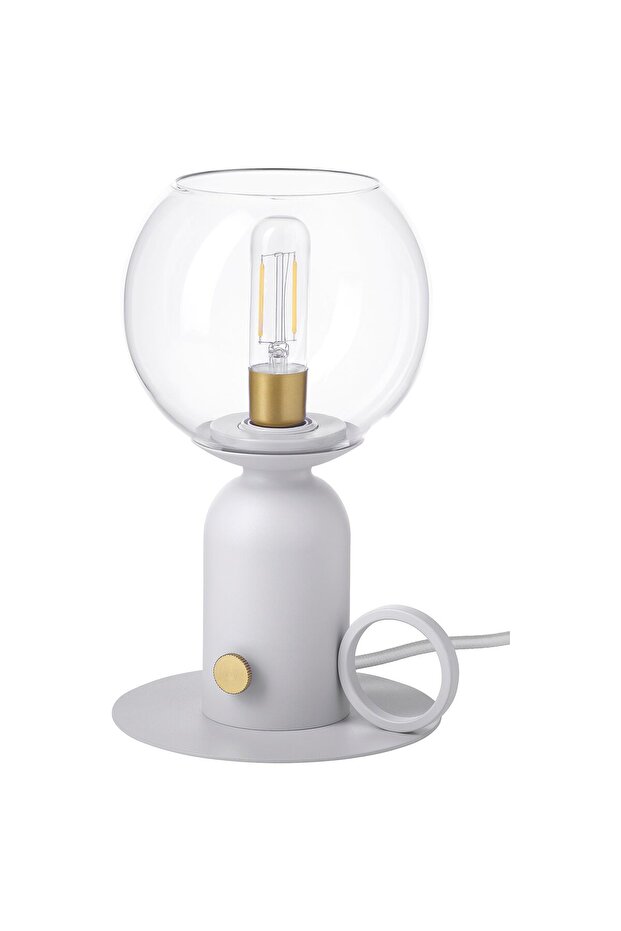 مصباح طاولة، رمادي فاتح قابل لتعديل شدة الإضاءة، 24 سم - 1