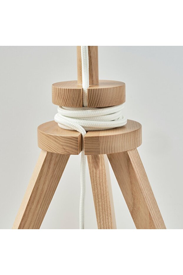 مصباح طاولة، رمادي/أبيض - 8